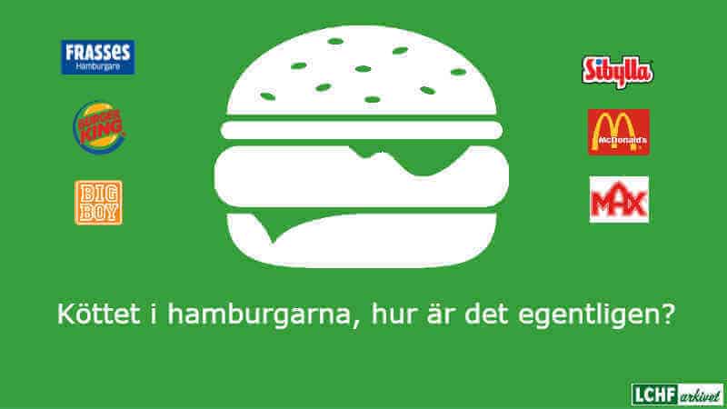 Köttmängd i kedjornas hamburgare