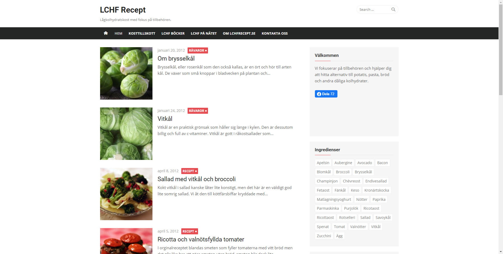 Den ULTIMATA listan över LCHF-bloggar & hemsidor - lchfrecept.se