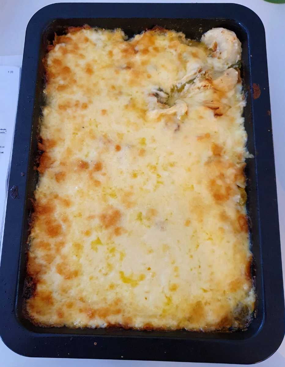 Rättikagratäng med fänkål och purjolök