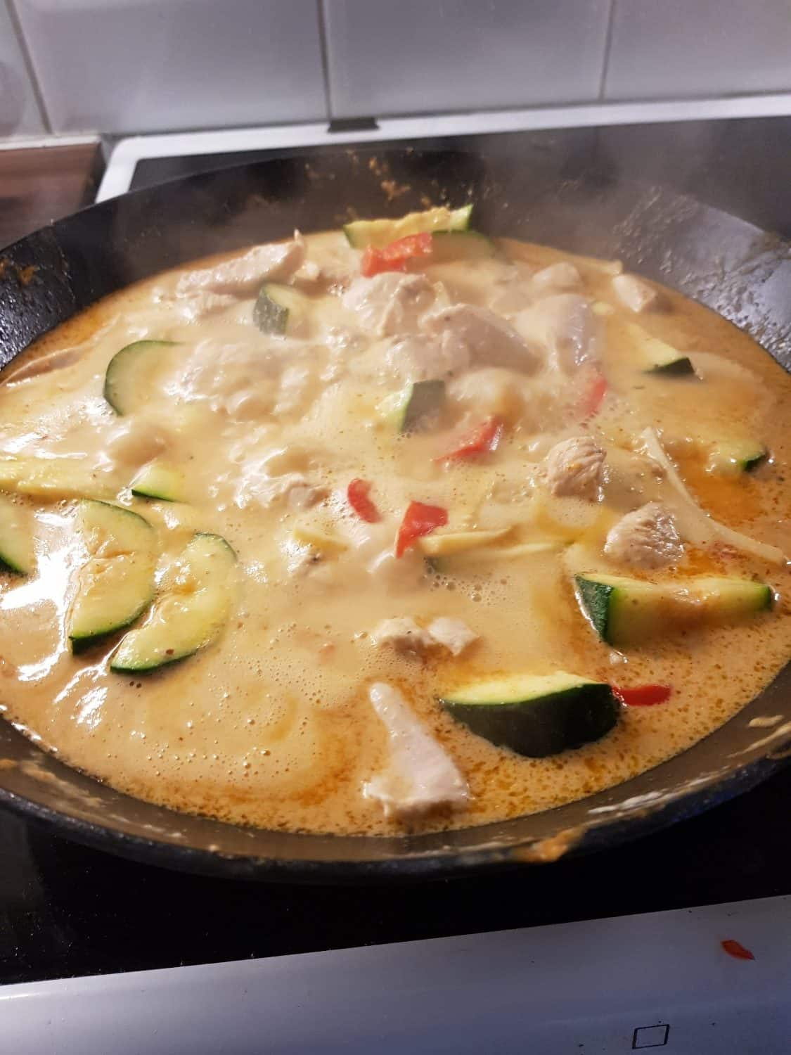 Röd currykyckling på Johans sätt